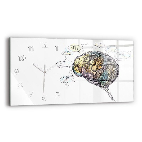 Horloge rectangulaire horizontale Représentation artistique du cerveau