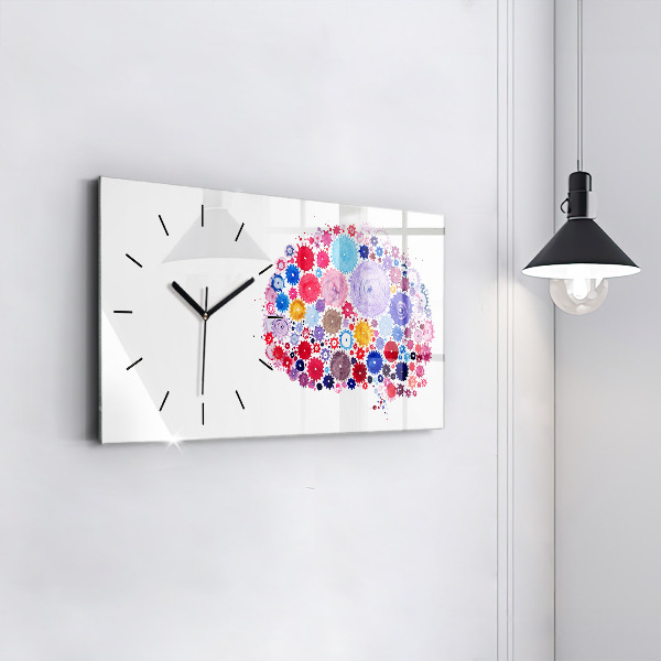 Horloge rectangulaire horizontale Illustration abstraite colorée