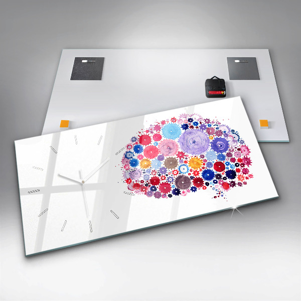 Horloge rectangulaire horizontale Illustration abstraite colorée