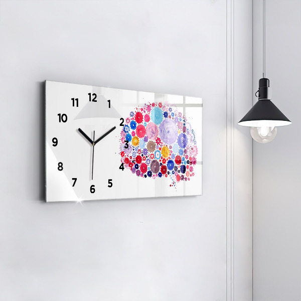 Horloge rectangulaire horizontale Illustration abstraite colorée