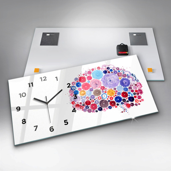 Horloge rectangulaire horizontale Illustration abstraite colorée