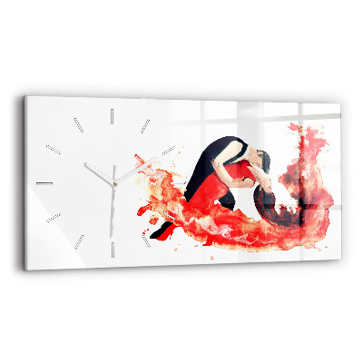 Horloge rectangulaire horizontale 'Un tango sensuel plein d''émotions'