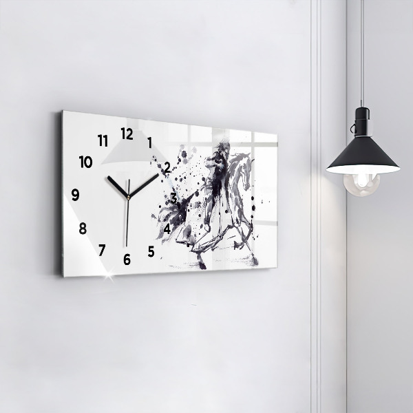 Horloge rectangulaire horizontale Chevalier à cheval
