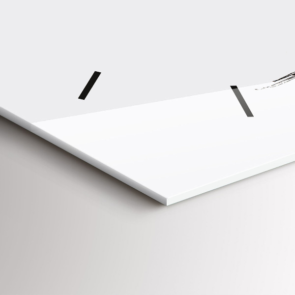 Horloge rectangulaire horizontale Ours abstrait