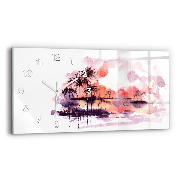 Horloge rectangulaire horizontale Paysage tropical