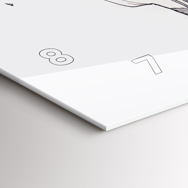 Horloge rectangulaire horizontale 'Dessin de baiser d''amour'