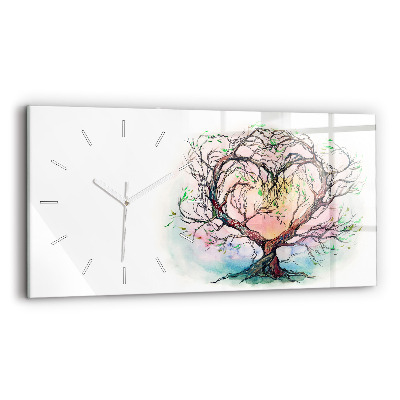 Horloge rectangulaire horizontale 'L''arbre au cœur de la nature'