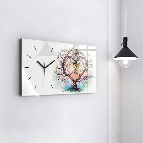 Horloge rectangulaire horizontale 'L''arbre au cœur de la nature'