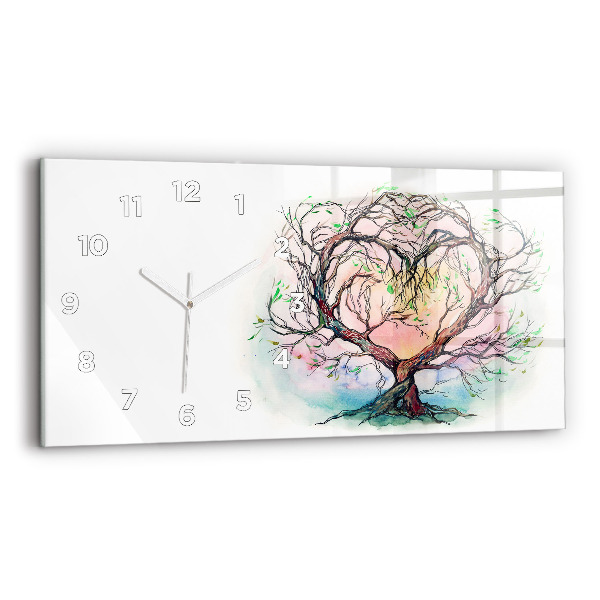 Horloge rectangulaire horizontale 'L''arbre au cœur de la nature'