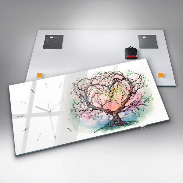 Horloge rectangulaire horizontale 'L''arbre au cœur de la nature'