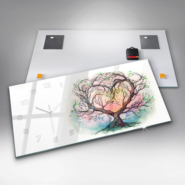 Horloge rectangulaire horizontale 'L''arbre au cœur de la nature'