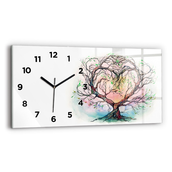 Horloge rectangulaire horizontale 'L''arbre au cœur de la nature'