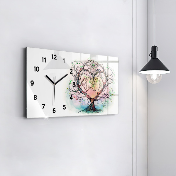 Horloge rectangulaire horizontale 'L''arbre au cœur de la nature'