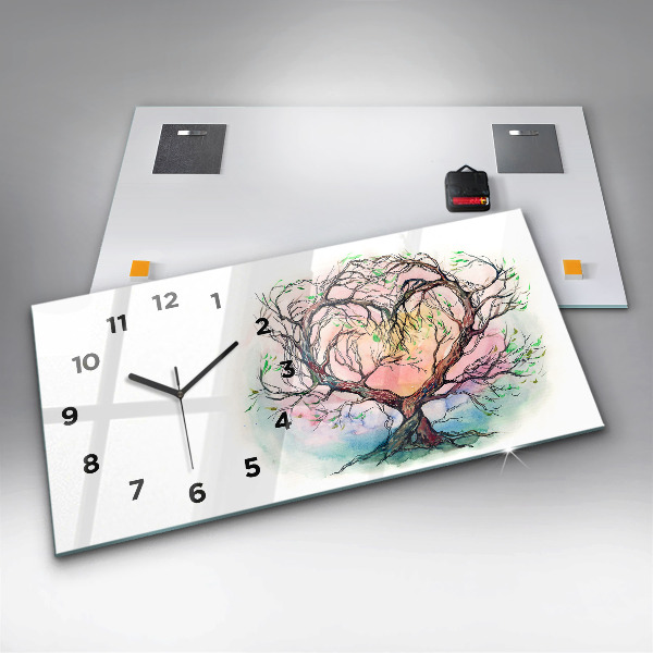 Horloge rectangulaire horizontale 'L''arbre au cœur de la nature'