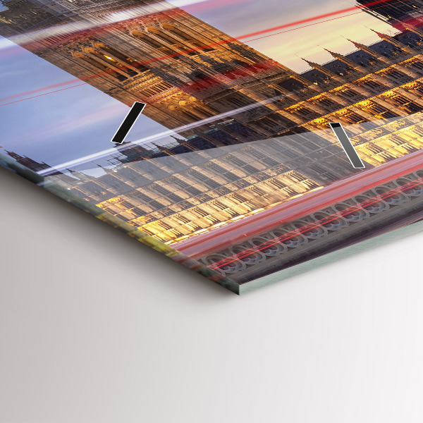 Horloge rectangulaire horizontale Bus rouge de Londres