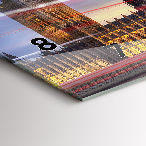 Horloge rectangulaire horizontale Bus rouge de Londres