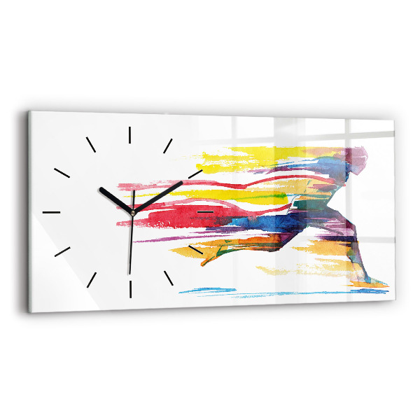 Horloge rectangulaire horizontale Illustration du coureur