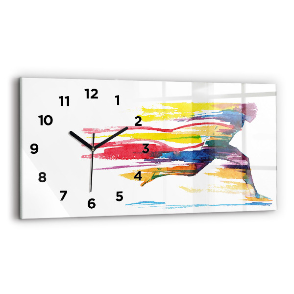 Horloge rectangulaire horizontale Illustration du coureur