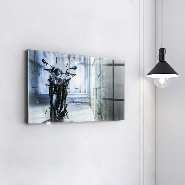 Horloge rectangulaire horizontale Moto dans la ruelle