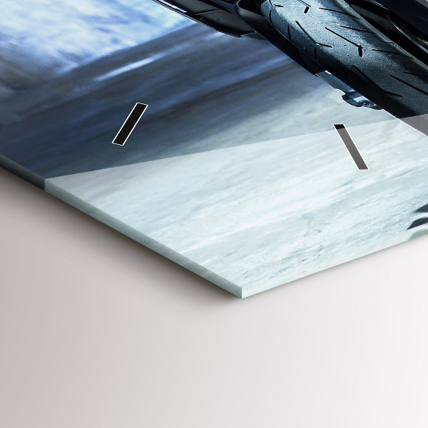 Horloge rectangulaire horizontale Moto dans la ruelle