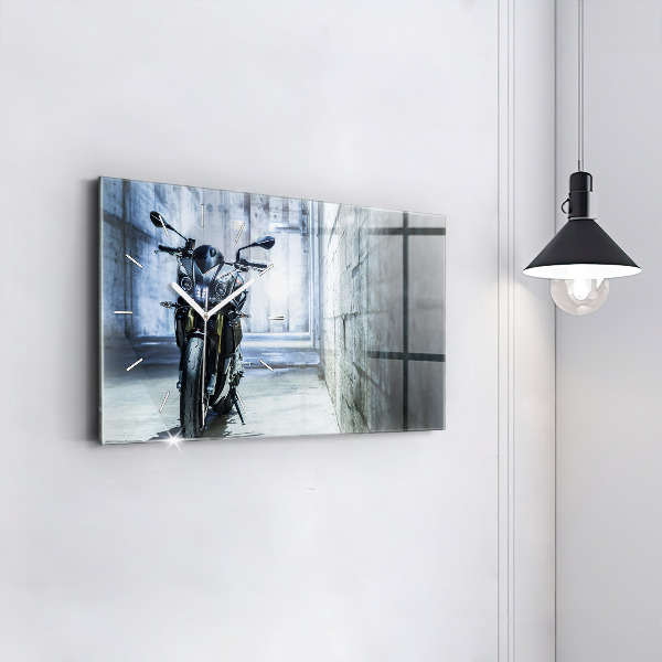 Horloge rectangulaire horizontale Moto dans la ruelle