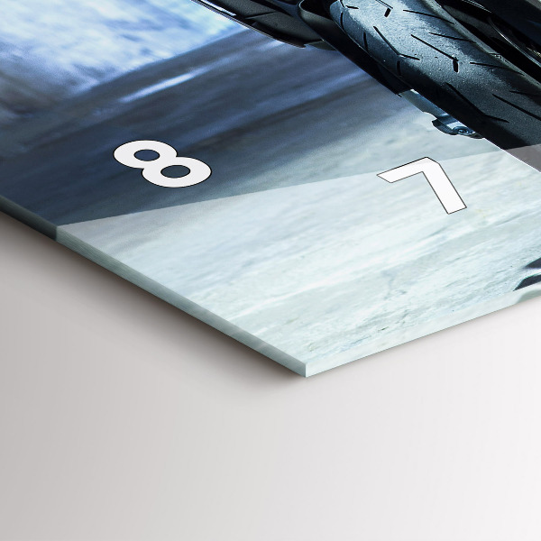 Horloge rectangulaire horizontale Moto dans la ruelle