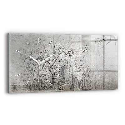 Horloge rectangulaire horizontale Croquis de la ville