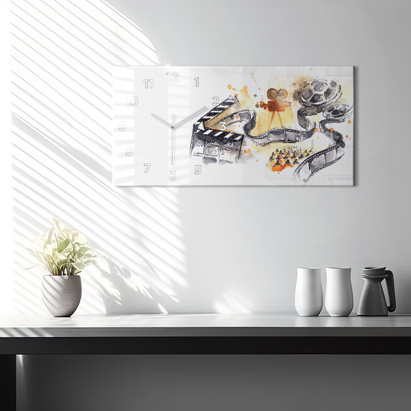 Horloge rectangulaire horizontale caméra de cinématographie