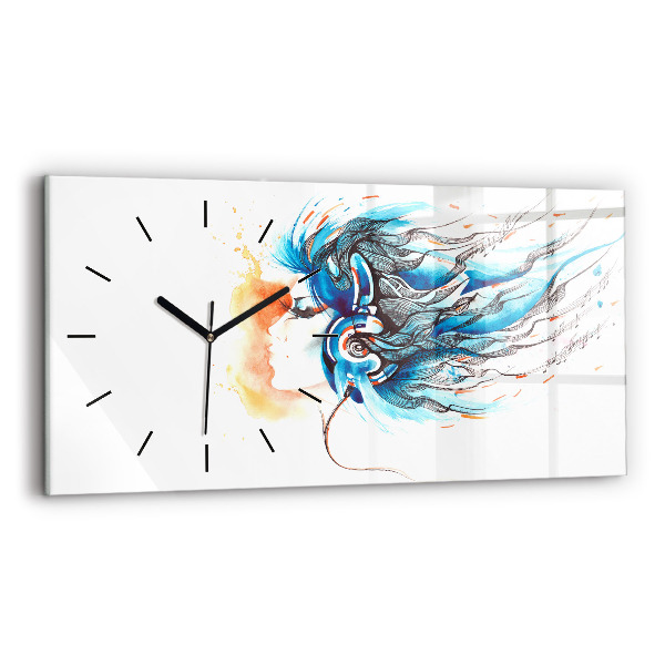 Horloge rectangulaire horizontale 'Illustration d''un combiné'