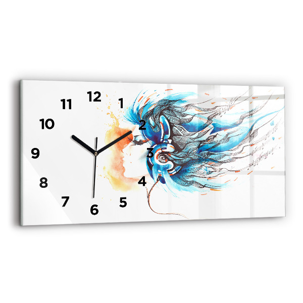Horloge rectangulaire horizontale 'Illustration d''un combiné'