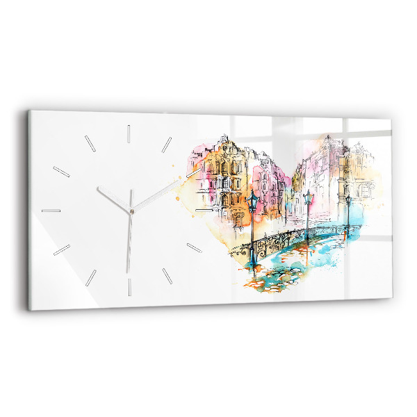 Horloge rectangulaire horizontale Architecture peinte