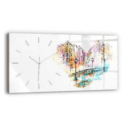 Horloge rectangulaire horizontale Architecture peinte