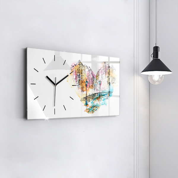 Horloge rectangulaire horizontale Architecture peinte