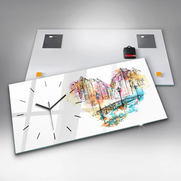 Horloge rectangulaire horizontale Architecture peinte