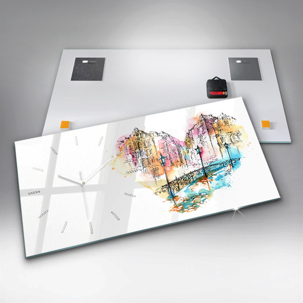 Horloge rectangulaire horizontale Architecture peinte