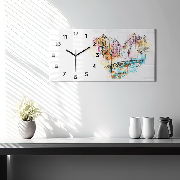 Horloge rectangulaire horizontale Architecture peinte