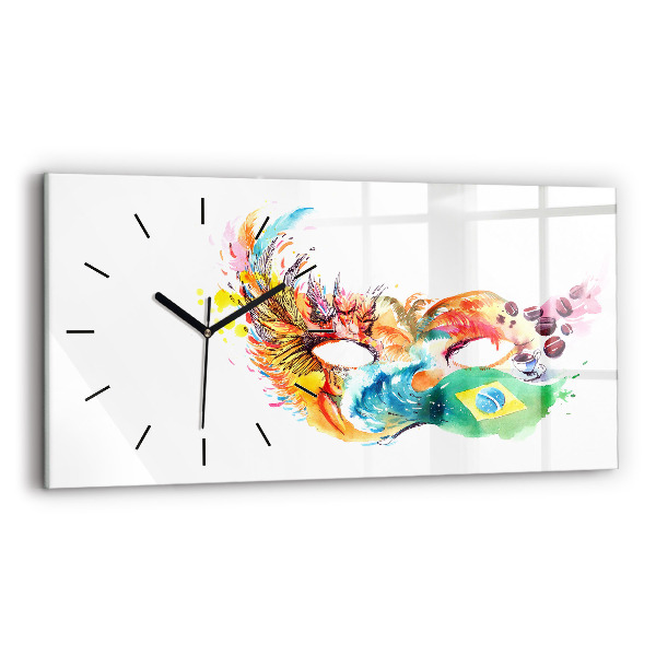 Horloge rectangulaire horizontale Culture - Drapeau brésilien