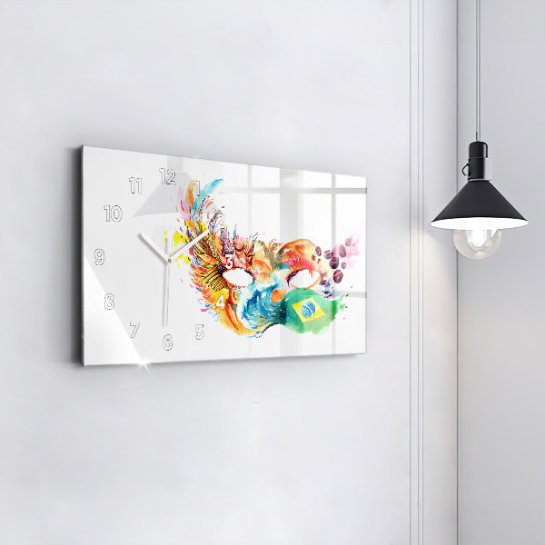 Horloge rectangulaire horizontale Culture - Drapeau brésilien