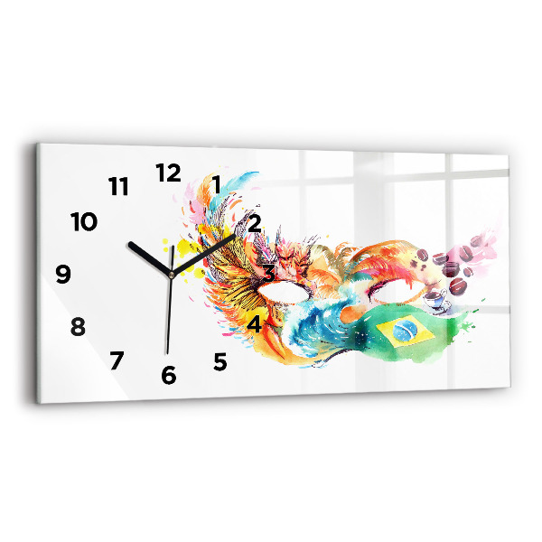 Horloge rectangulaire horizontale Culture - Drapeau brésilien