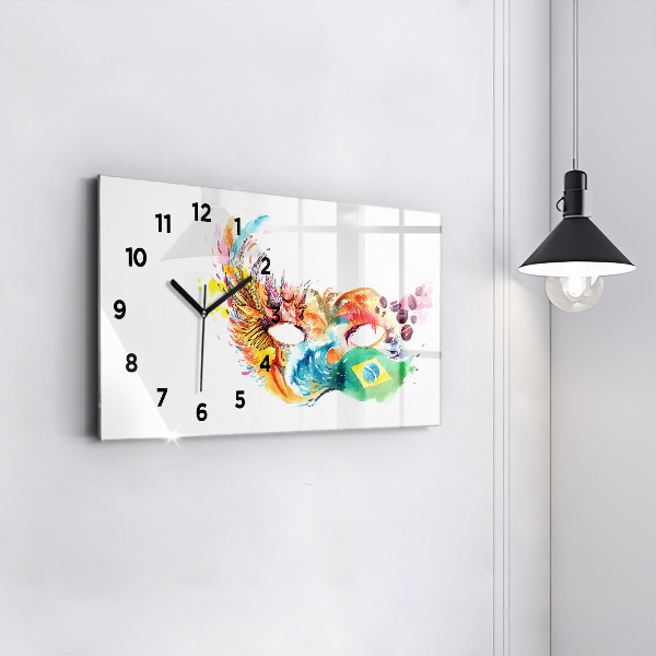 Horloge rectangulaire horizontale Culture - Drapeau brésilien