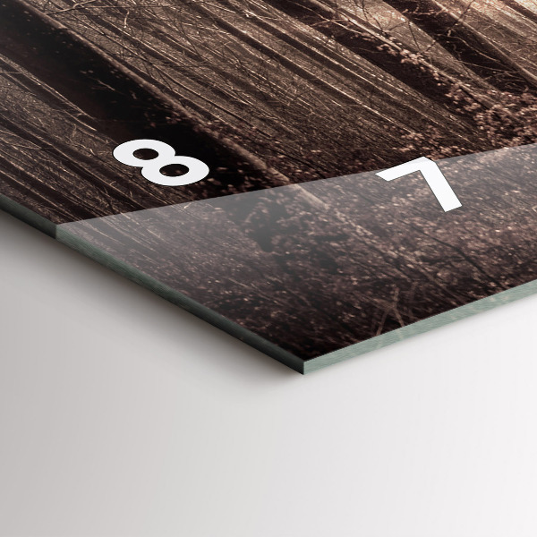 Horloge rectangulaire horizontale Chemin forestier en sépia