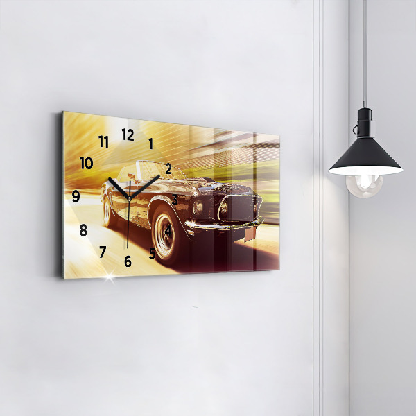 Horloge rectangulaire horizontale Vieille voiture classique