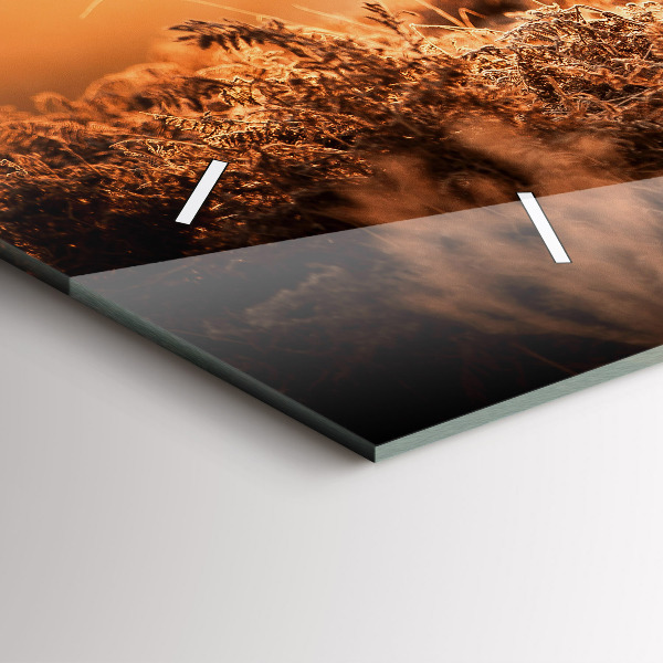 Horloge rectangulaire horizontale Cerf au lever du soleil