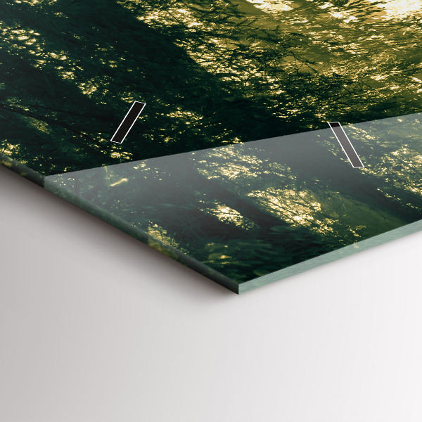 Horloge rectangulaire horizontale Forêt des rayons du soleil