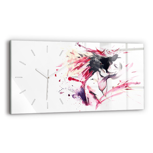 Horloge rectangulaire horizontale 'L''abstraction des amoureux'