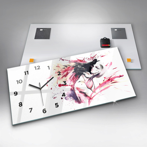 Horloge rectangulaire horizontale 'L''abstraction des amoureux'