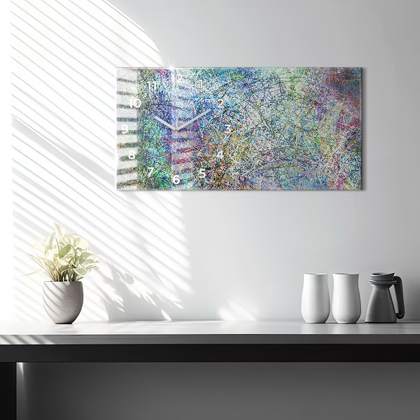 Horloge rectangulaire horizontale Abstraction - Émotions