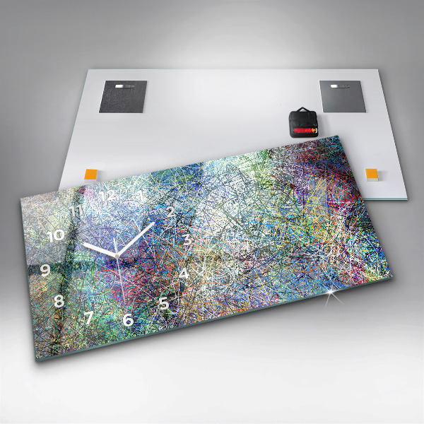 Horloge rectangulaire horizontale Abstraction - Émotions