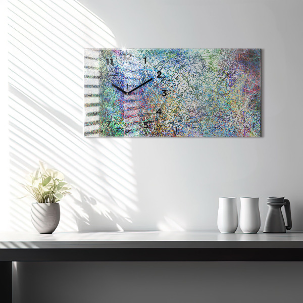 Horloge rectangulaire horizontale Abstraction - Émotions