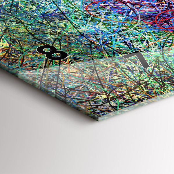 Horloge rectangulaire horizontale Abstraction - Émotions